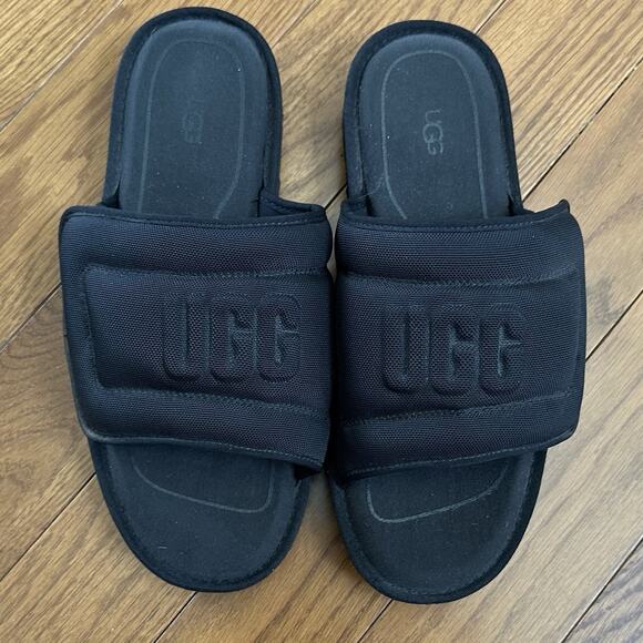 UGG Maxi Graphic Slide Womens Size 11 Black - Picture 1 of 6